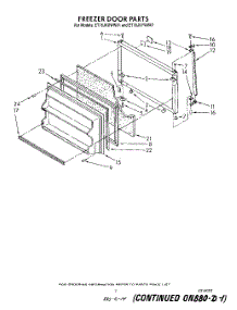 06 - Freezer Door parts for Whirlpool Refrigerator ET16JKXWN01 from AppliancePartsPros.com