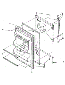 Refrigerator Door parts for Whirlpool Refrigerator ET16JKXSG02 from AppliancePartsPros.com