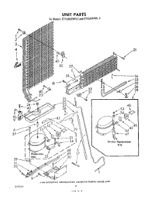 07 - Unit parts for Whirlpool Refrigerator ET16JKXRWR3 from AppliancePartsPros.com