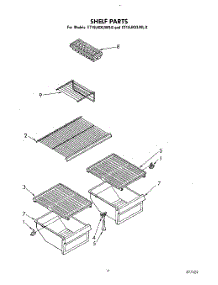 05 - Shelf parts for Whirlpool Refrigerator ET16JKXLWR0 from AppliancePartsPros.com
