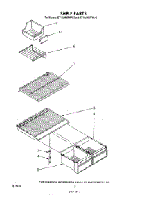 05 - Shelf parts for Whirlpool Refrigerator ET16JMXRWR3 from AppliancePartsPros.com
