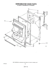 08 - Refrigerator Door , Lit / Optional parts for Whirlpool Refrigerator ET14JKYSW00 from AppliancePartsPros.com