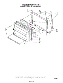 06 - Freezer Door parts for Whirlpool Refrigerator ET16JMXSW01 from AppliancePartsPros.com