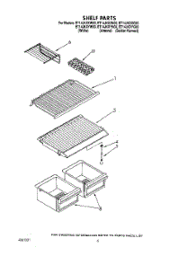 05 - Shelf parts for Whirlpool Refrigerator ET14JKYXG00 from AppliancePartsPros.com