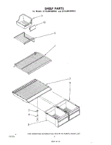 05 - Shelf parts for Whirlpool Refrigerator ET16JM1MWR3 from AppliancePartsPros.com