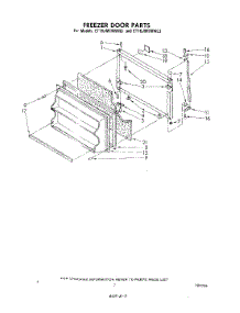 06 - Freezer Door parts for Whirlpool Refrigerator ET16JM1MWR3 from AppliancePartsPros.com