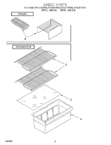 05 - Shelf parts for Whirlpool Refrigerator ET14JKXFN00 from AppliancePartsPros.com