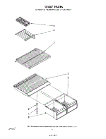 05 - Shelf parts for Whirlpool Refrigerator ET16JKXRWR2 from AppliancePartsPros.com