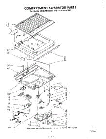 04 - Compartment Separator parts for Whirlpool Refrigerator ET16JM1MWR1 from AppliancePartsPros.com