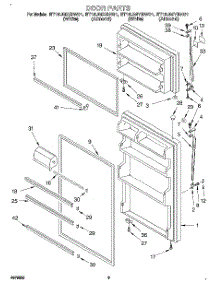 02 - Door parts for Whirlpool Refrigerator ET16JMXBW01 from AppliancePartsPros.com