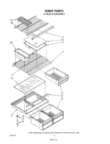 05 - Shelf parts for Whirlpool Refrigerator ET16AKXRWR3 from AppliancePartsPros.com
