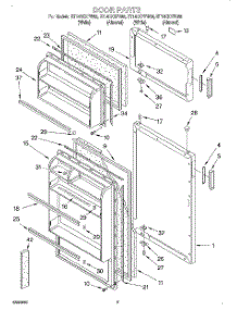 02 - Door parts for Whirlpool Refrigerator ET14CKYFN02 from AppliancePartsPros.com