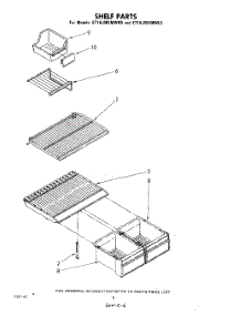 05 - Shelf parts for Whirlpool Refrigerator ET16JMXMWR0 from AppliancePartsPros.com
