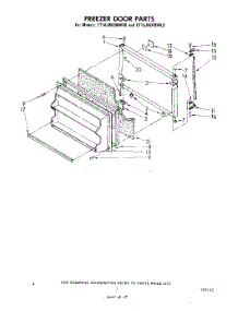 06 - Freezer Door parts for Whirlpool Refrigerator ET16JMXMWR0 from AppliancePartsPros.com