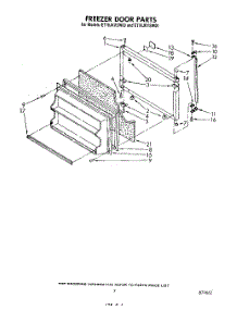 06 - Freezer Door parts for Whirlpool Refrigerator ET16JKXSW00 from AppliancePartsPros.com