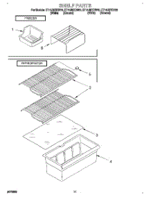 06 - Shelf parts for Whirlpool Refrigerator ET14JMYDN00 from AppliancePartsPros.com