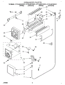 05 - Icemaker parts for Whirlpool Refrigerator ET16JMYBW01 from AppliancePartsPros.com