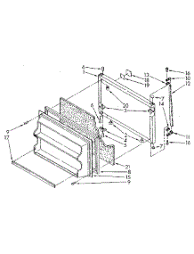 Freezer Door parts for Whirlpool Refrigerator ET16JKXSF01 from AppliancePartsPros.com