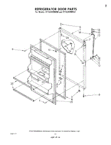 08 - Refrigerator Door , Miscellaneous parts for Whirlpool Refrigerator ET16JKXMWR0 from AppliancePartsPros.com