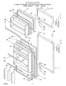 02 - Door parts for Whirlpool Refrigerator ET14CKYFW00 from AppliancePartsPros.com