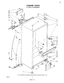 03 - Cabinet parts for Whirlpool Refrigerator ET14EPXPWR0 from AppliancePartsPros.com