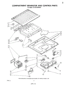 05 - Compartment Separator And Control parts for Whirlpool Refrigerator ET14EPXPWR0 from AppliancePartsPros.com