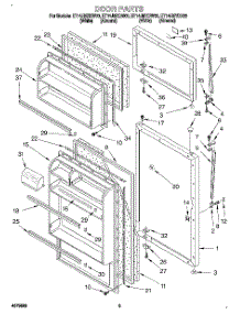 02 - Door parts for Whirlpool Refrigerator ET14JMYDW00 from AppliancePartsPros.com