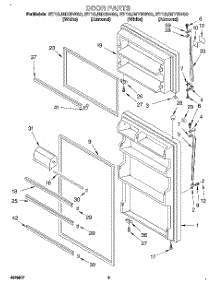 02 - Door parts for Whirlpool Refrigerator ET16JMYBW00 from AppliancePartsPros.com