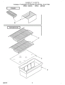 05 - Shelf parts for Whirlpool Refrigerator ET14CKYFW01 from AppliancePartsPros.com