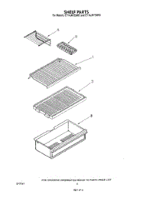 05 - Shelf parts for Whirlpool Refrigerator ET14JKYXM03 from AppliancePartsPros.com