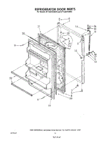 08 - Refrigerator Door , Lit / Optional parts for Whirlpool Refrigerator ET14JKYXM03 from AppliancePartsPros.com