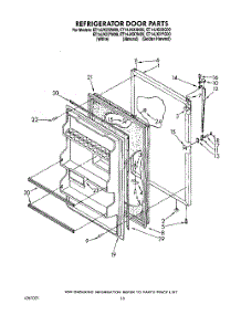 08 - Refrigerator Door, Lit / Optional parts for Whirlpool Refrigerator ET14JKYXN00 from AppliancePartsPros.com