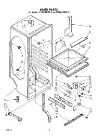 04 - Liner, Lit / Optional parts for Whirlpool Refrigerator ET14DCXMWR0 from AppliancePartsPros.com