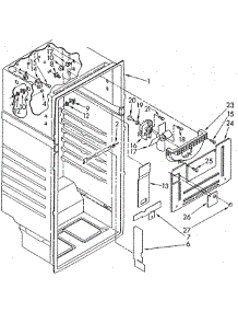 Liner parts for Whirlpool Refrigerator ET16AKXSM01 from AppliancePartsPros.com