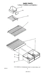 05 - Shelf parts for Whirlpool Refrigerator ET16JMXRWR2 from AppliancePartsPros.com