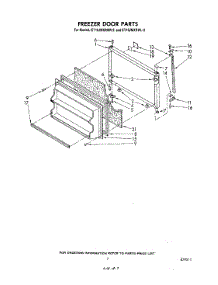 06 - Freezer Door parts for Whirlpool Refrigerator ET16JMXRWR2 from AppliancePartsPros.com
