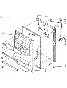 Refrigerator Door parts for Whirlpool Refrigerator ET16AKXSF01 from AppliancePartsPros.com