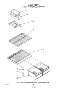 05 - Shelf parts for Whirlpool Refrigerator ET16JMYSF02 from AppliancePartsPros.com