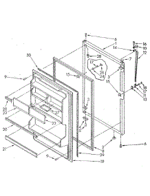 Refrigerator Door parts for Whirlpool Refrigerator ET16AKXSF02 from AppliancePartsPros.com