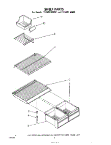 05 - Shelf parts for Whirlpool Refrigerator ET16JM1MWR2 from AppliancePartsPros.com