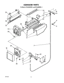 09 - Icemaker, Lit / Optional parts for Whirlpool Refrigerator ET16JMXRWR4 from AppliancePartsPros.com