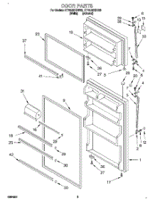 02 - Door parts for Whirlpool Refrigerator ET16JMXDW02 from AppliancePartsPros.com