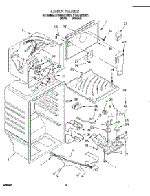 03 - Liner parts for Whirlpool Refrigerator ET16JMXDW01 from AppliancePartsPros.com