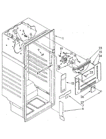 Liner parts for Whirlpool Refrigerator ET14JKYSW03 from AppliancePartsPros.com