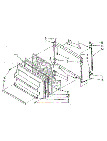 Freezer Door parts for Whirlpool Refrigerator ET14JKYSW03 from AppliancePartsPros.com