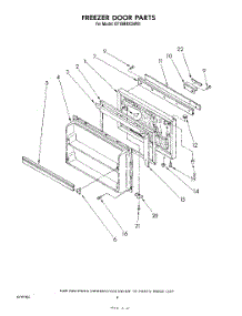03 - Freezer Door parts for Whirlpool Refrigerator EF19MKXSW01 from AppliancePartsPros.com