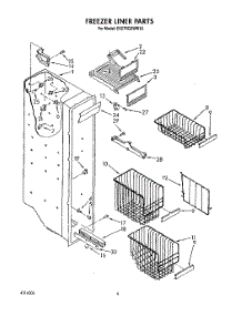 05 - Freezer Liner parts for Whirlpool Refrigerator ED27RQXWW10 from AppliancePartsPros.com