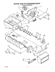 06 - Motor And Ice Container parts for Whirlpool Refrigerator ED27RQXWW10 from AppliancePartsPros.com