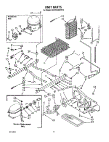 10 - Unit parts for Whirlpool Refrigerator ED27RQXWW10 from AppliancePartsPros.com