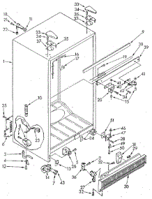 Cabinet parts for Whirlpool Refrigerator EF19MKXSN01 from AppliancePartsPros.com